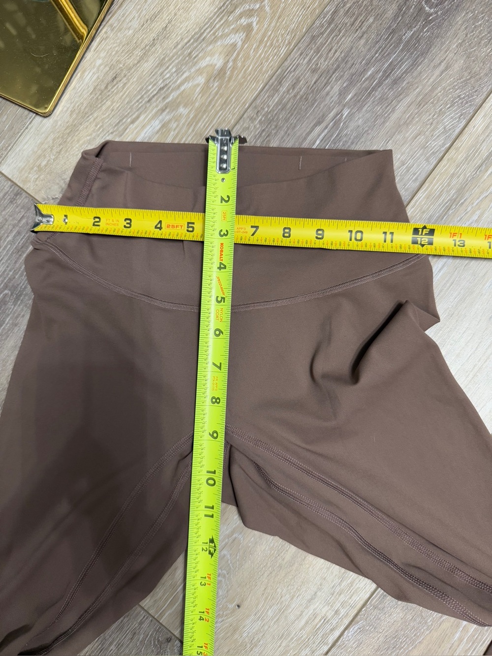 High-Rise Brown Women's Leggings - Everyday Activewear - Picture 4 of 6